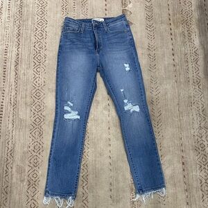 Just Black Ripped Skinny Jeans - Light Blue